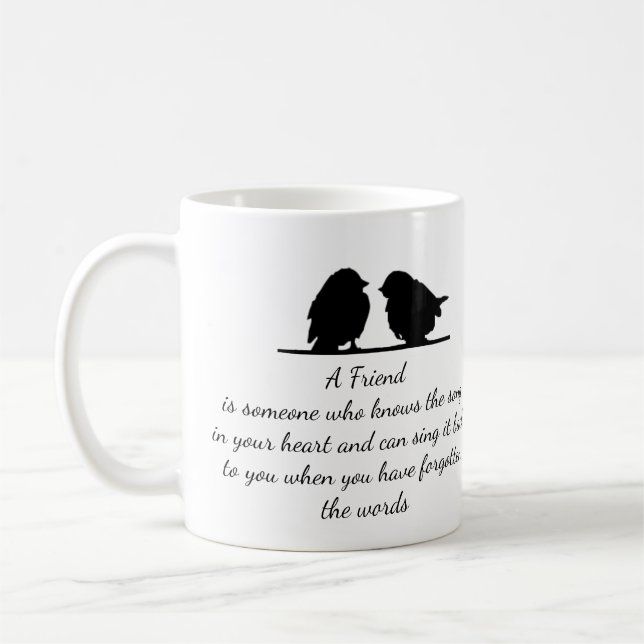 Mug Citation de l'ami Chanson dans votre coeur et les  (Gauche)