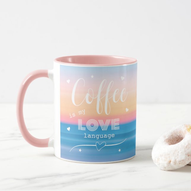 Mug Citation de l'amoureuse du café féminin (Avec donut)