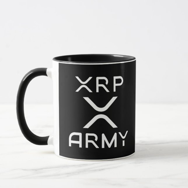 Mug Citation de l'armée XRP Crypto Meme Hodl CryptoCur (Gauche)