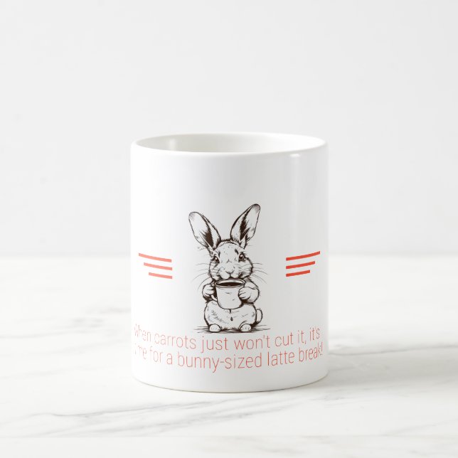Mug Citation de latte de lapin drôle pour amateur de c (Centre)