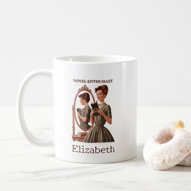 Mug Citation de l'auteur de roman passionné (Avec donut)