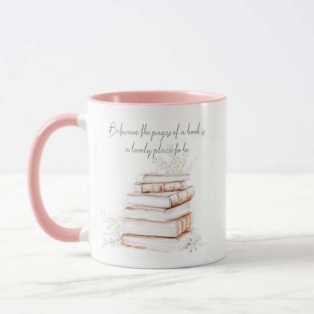 Mug Citation de l'auteur du livre rose deux tons (Gauche)