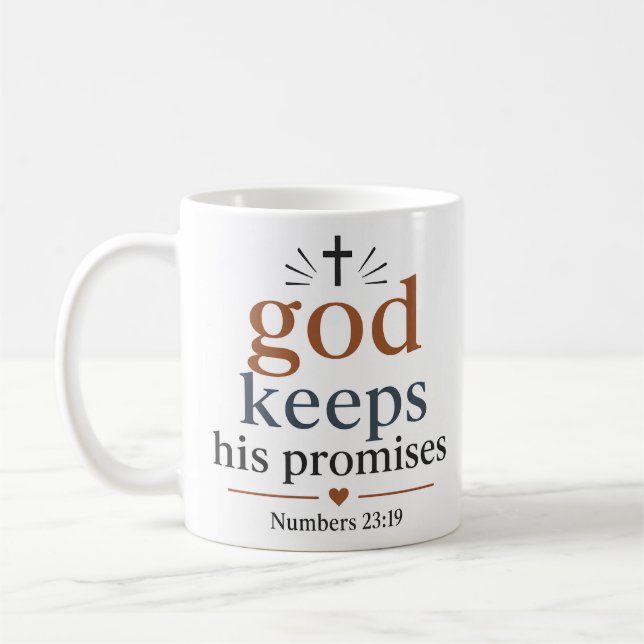 Mug Citation de l'Écriture chrétienne sur les promesse (Gauche)
