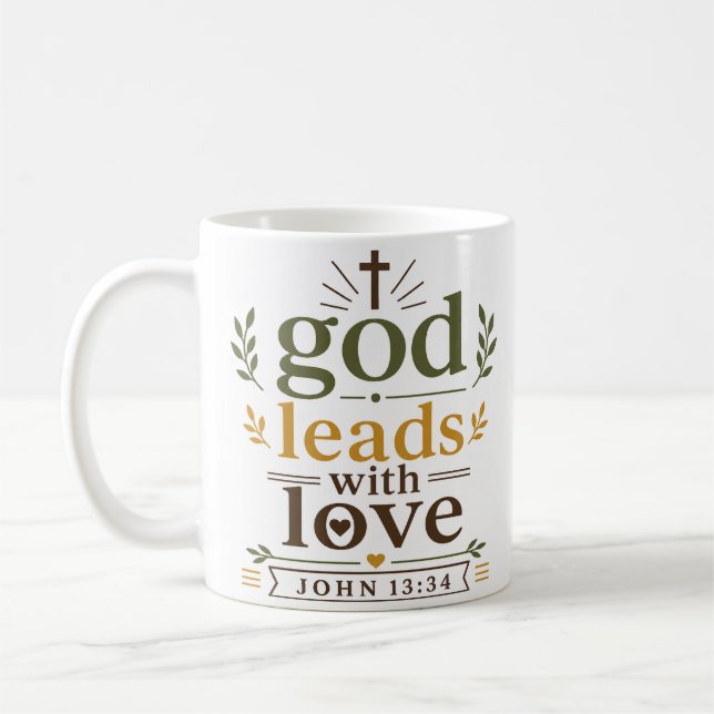 Mug Citation de l'Écriture Inspirante : Dieu Dirige Av (Gauche)