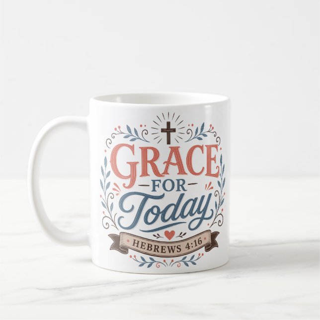 Mug Citation de l'Écriture Inspirante Grace For Today (Gauche)