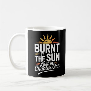 Mug Citation de lecture de soleil brûlant noir et blan