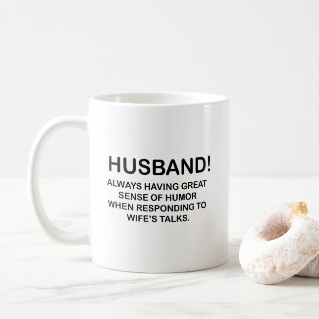 Mug Citation de mari Hubby drôle Mari (Avec donut)