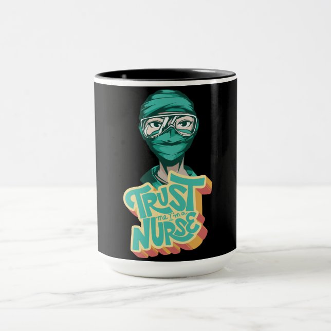Mug Citation de Masque de Visage d'Infirmière (Centre)