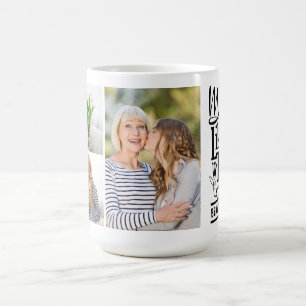 Mug Citation de mère moderne Collage de photos de fami