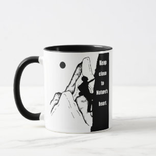 Mug Citation de motivation pour l'escalade de rocher