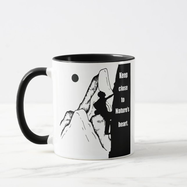 Mug Citation de motivation pour l'escalade de rocher (Gauche)