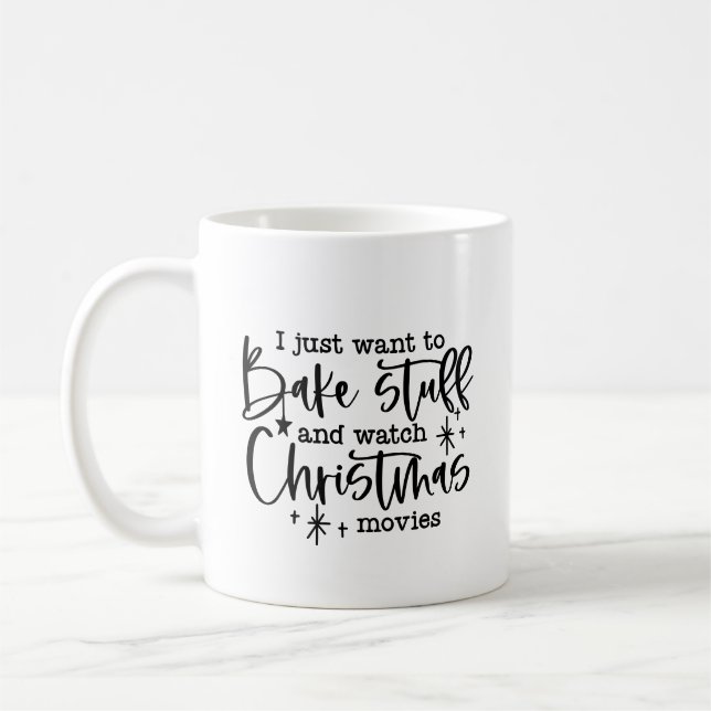 Mug Citation de Noël drôle Cuire des choses Regarder d (Gauche)