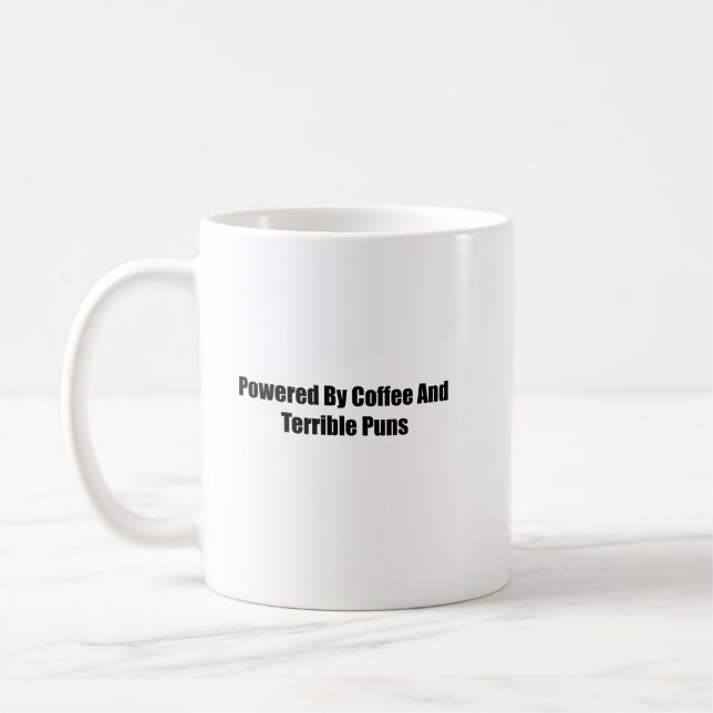 Mug Citation de papa propulsée par le café et les jeux (Gauche)