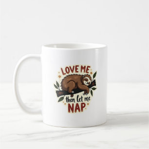 Mug Citation de paresseux vintage design d'animal mign