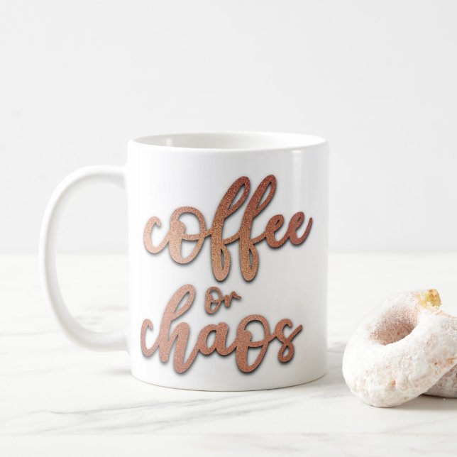 Mug Citation de Parties scintillant café ou café café  (Avec donut)