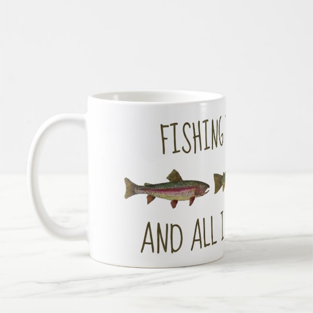 Mug Citation de pêche au truite arc-en-ciel brune (Gauche)