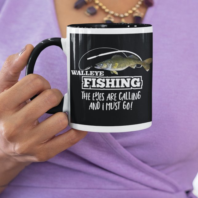 Mug Citation de pêche au walleye Pêcheur pêcheur Hobby (Créateur téléchargé)
