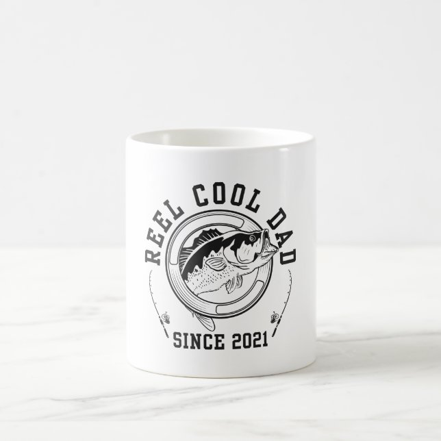 Mug Citation de pêche drôle Bobiné Papa cool depuis 20 (Centre)