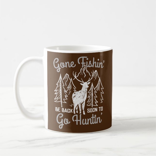 Mug Citation de pêche Hobby Pêcheur Chasseur de cerfs (Gauche)