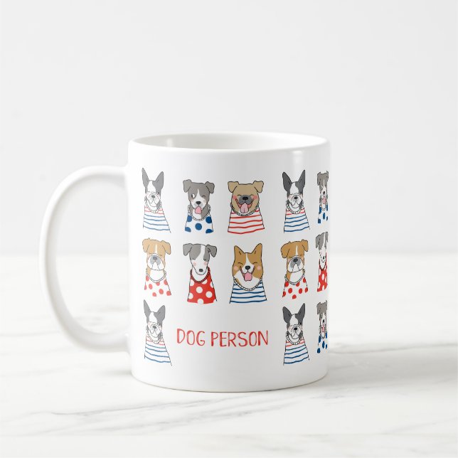 Mug Citation de personne de chien drôle mignonne (Gauche)