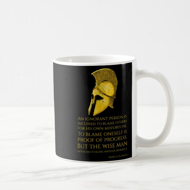 Mug Citation de philosophie stoïque de Marcus Aurelius (Droite)