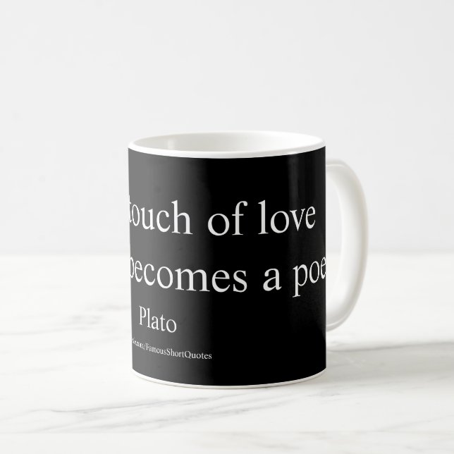 Mug Citation de Platon ; Le Toucher de l'Amour (Devant droit)