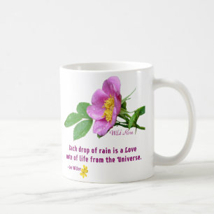 Mug Citation de pluie de fleur sauvage de rose