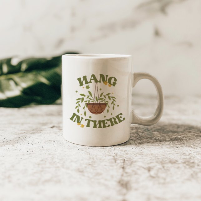 Mug Citation de positivité botanique moderne 'Accroche (Créateur téléchargé)