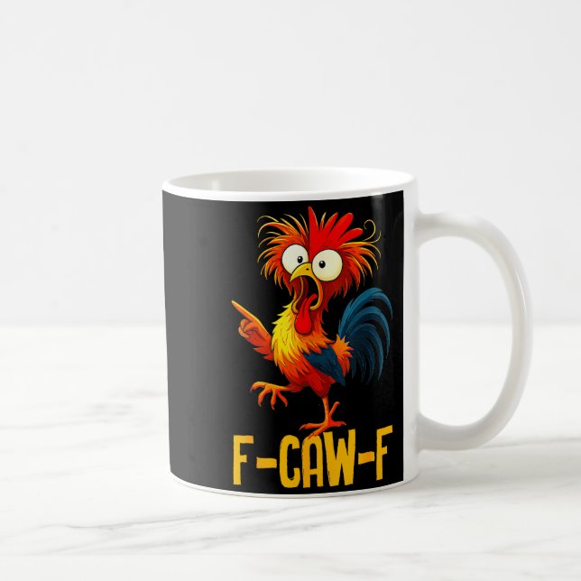 Mug Citation de poulet drôle F-caw-f Kaw Meme F Caw F  (Droite)