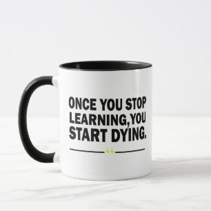 Mug Citation de professeur d'apprentissage motivant