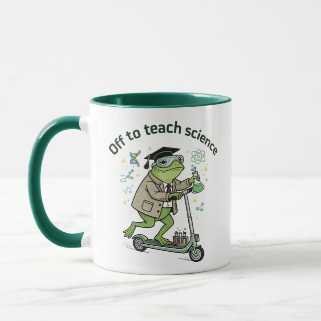 Mug Citation de professeur de science drôle de grenoui (Gauche)