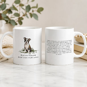 Mug Citation de race de chien Terrier de Boston en aqu