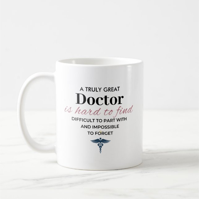 Mug Citation de reconnaissance pour un excellent docte (Gauche)