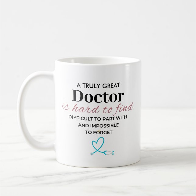 Mug Citation de reconnaissance pour un excellent docte (Gauche)