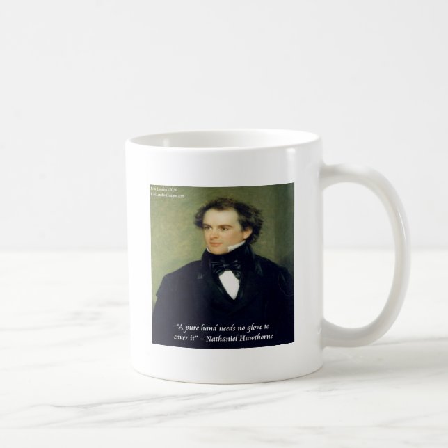 Mug Citation de sagesse de Nathaniel Hawthorne "Mains  (Droite)