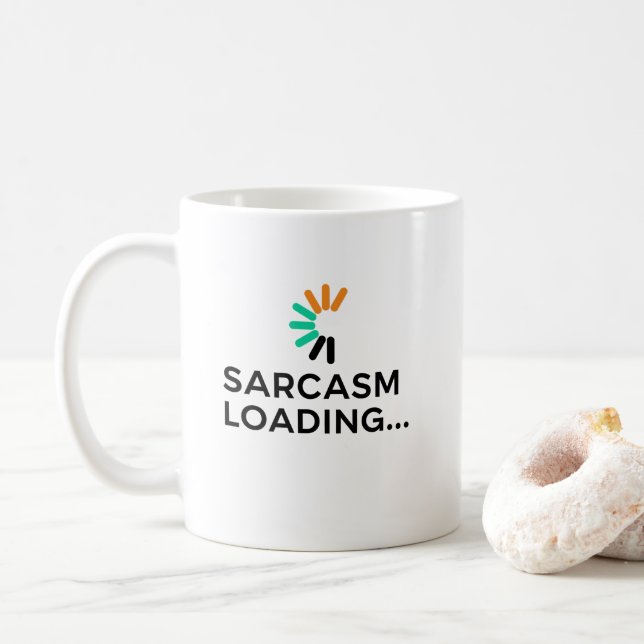 Mug Citation de sarcasme drôle en chargement Minimalis (Avec donut)