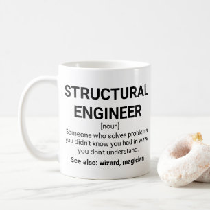 Mug Citation de signification de l'ingénieur structure