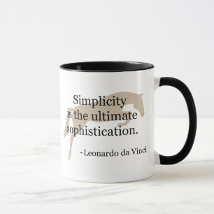 Mug Citation de simplicité avec le cheval de pullover
