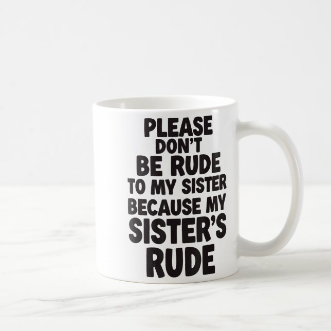 Mug Citation de sœur drôle Citation grossière Cadeau d (Droite)