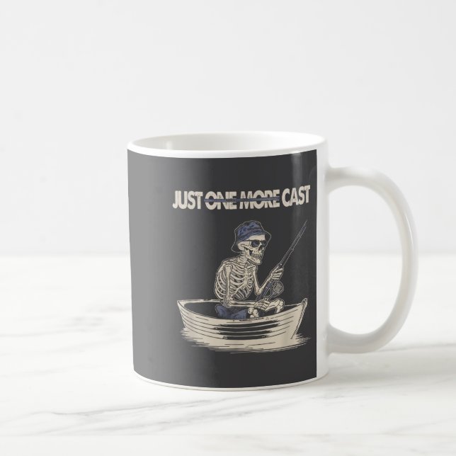 Mug Citation de squelette drôle de pêche juste un lanc (Droite)