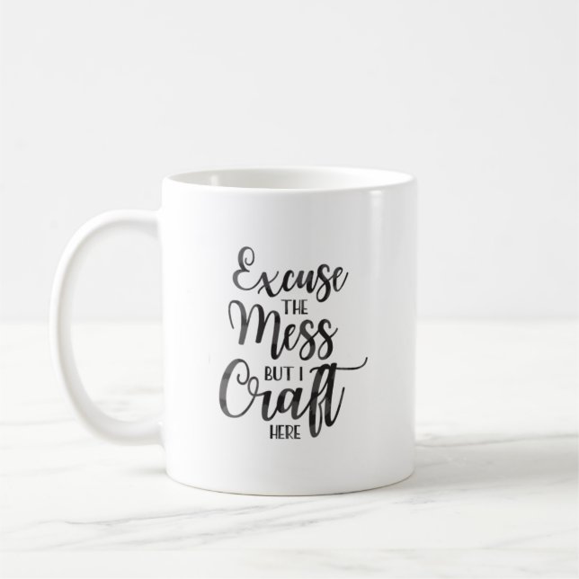 Mug Citation de style noir (Gauche)