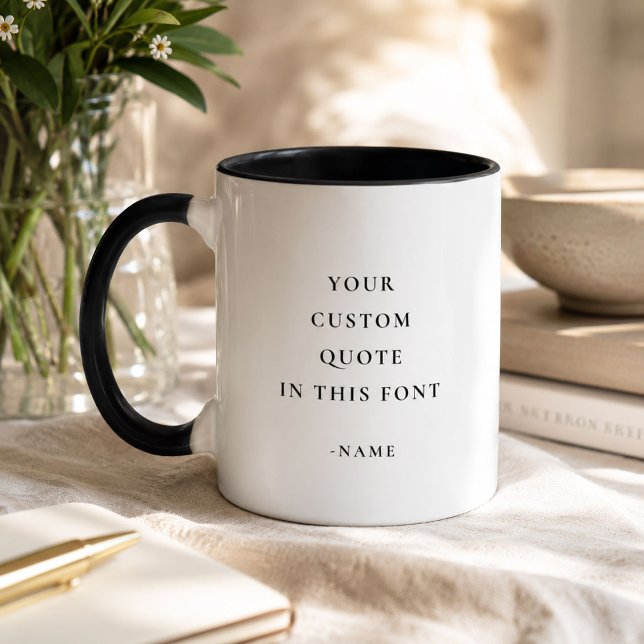 Mug Citation de texte personnalisée Moderne Minimalist (Créateur téléchargé)