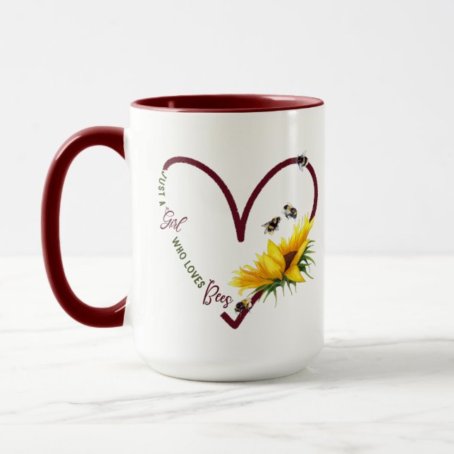 Mug Citation de tournesol BEE GIRL Red Heart (Gauche)