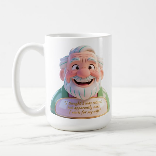Mug Citation de travail à la retraite pour femme Bust (Gauche)