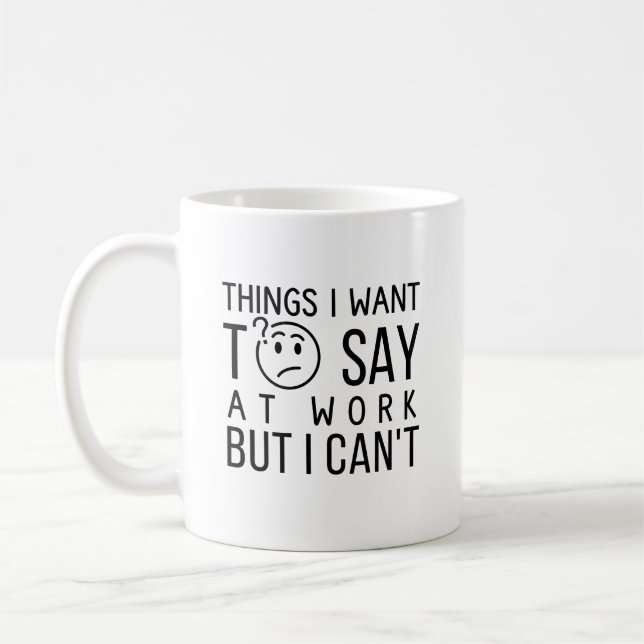 Mug Citation de travail drôle  (Gauche)