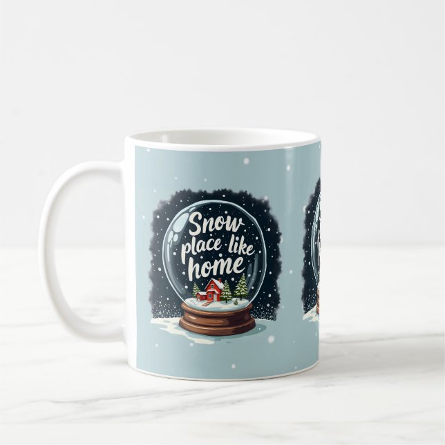 Mug Citation de vacances neigeuses Maison comme nulle  (Gauche)