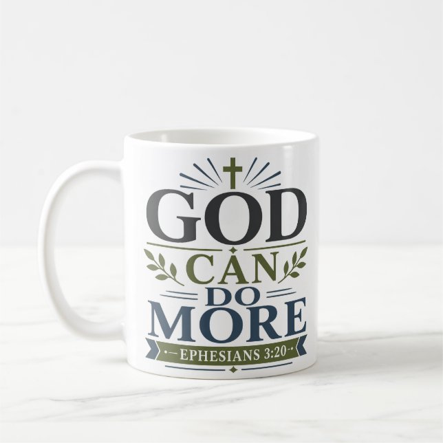 Mug Citation de vérité biblique « Dieu peut faire plus (Gauche)