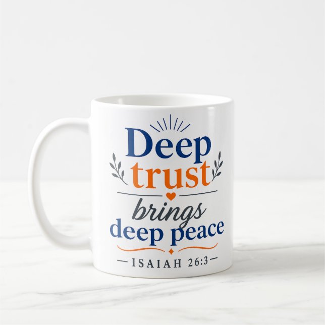 Mug Citation de verset biblique sur la confiance profo (Gauche)