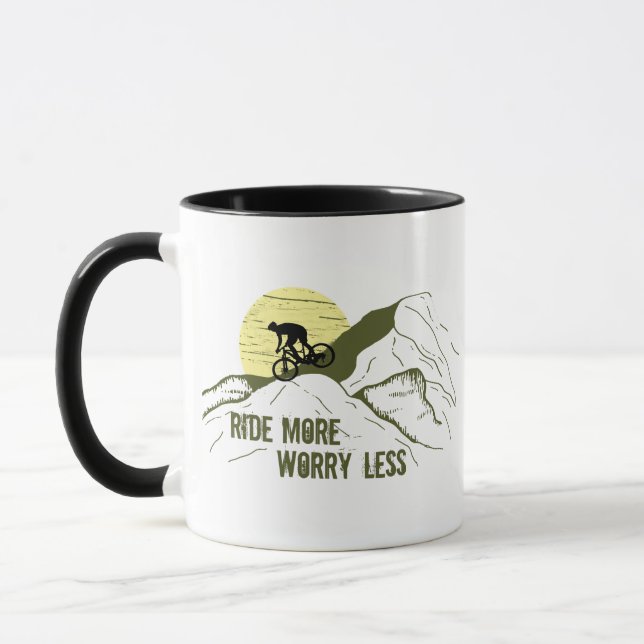 Mug Citation de VTT motivationnelle - Cyclisme drôle (Gauche)