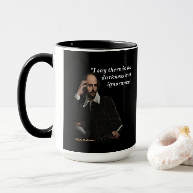 Mug Citation De William Shakespeare Sur L'Ignorance (Avec donut)